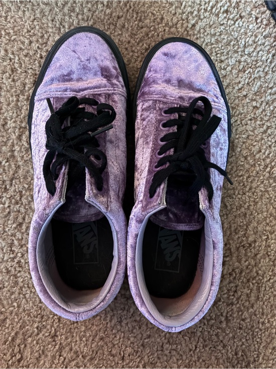 Vans Shoes - Vans Lavender Velvet Low-Top Sneakers